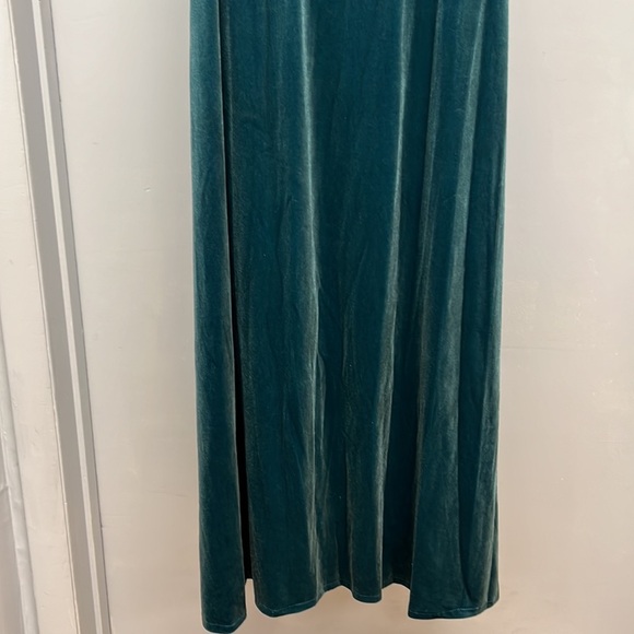 NWT After Six Velvet Flutter Sleeve Wrap Maxi Dress with Side Hip Pockets - Picture 9 of 14